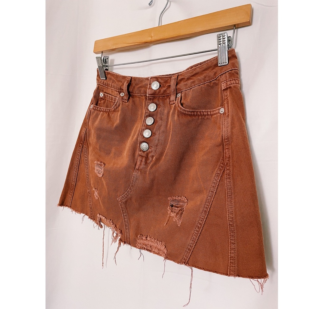 PUMPKIN SPICE DENIM MINISKIRT 🎃☕️